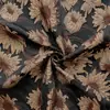 Tela decorativa jacquard de girasol en relieve tridimensional estilo vintage para vestidos elegantes, faldas, abrigos y bolsos tejidos