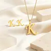 Pingente de colar de aço inoxidável com combinação de múltiplas letras transfronteiriço nicho corrente de clavícula joia simples