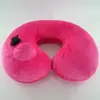 Almohada de cuello con boquilla de aire de presión cuidadosamente seleccionada, funda de terciopelo de cristal, núcleo de almohada de PVC, almohada para viajes al aire libre, almohada inflable, almohada en forma de U