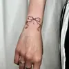 Adesivos de Tatuagem de Laço Novos e Fofos Transfronteiriços Estilo Ins de Alta Qualidade Nicho Simples Pequenos Frescos Adesivos de Tatuagem