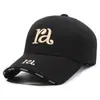 Gorra de béisbol de moda ra con bordado de ala de sándwich de tela de piña de cuatro estaciones, gorra versátil para deportes de ocio al aire libre