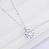 Collar Rotatorio Parlante de Plata de Ley S925 para Mujer Cadena de Clavícula Moda Coreana Joyería Simple de Plata