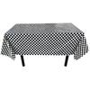 Suministros de decoración para fiesta de carreras mantel desechable de tablero de ajedrez engrosado de PE al por mayor mantel impermeable PE blanco y negro