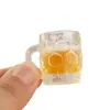 Taza de Cerveza de Resina Tridimensional Taza de Té con Leche Botella de Bebida Coche de Comida y Juego DIY para Niños Caja de Almacenamiento Adornos de Paisaje en Miniatura