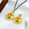 Brújula de Calabaza Chapada en Oro Esmalte Esmaltado Cobre Colgante Nuevo Estilo Chino Moda Versátil Cadena para Suéter