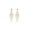 Aretes de Aguja Plateada con Borlas Redondas Huecas Incrustadas de Diamantes, Estilo Europeo y Americano, Diseño Minimalista, Lujo Ligero, Aretes de Alta Gama