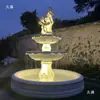 Decoración de patio estilo europeo, fuente de agua corriente, estanque de deseos para bodas, estanque de peces en terraza de jardín de villa, adornos para jardín exterior