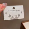 Conjunto de 3 peças de brincos da moda clássica versátil requintado japonês e coreano com um design minimalista e elegante