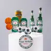 Pastel de Botella de Cerveza de Verano Tarjeta Bandera de Cumpleaños Decoración de Futbol Americano Decoración Enchufable de Baloncesto Diseño de Escena