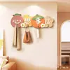 Gancho de Parede com Gancho de Entrada de Paz e Alegria Rack de Armazenamento na Porta Decoração de Parede Arte de Parede de Quarto Ins Desenho Animado
