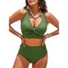 2025 Exportación Nuevo Sexy Push-Up Talla Grande Bikini para Mujer Europeo y Americano Vacaciones en la Costa Traje de Baño de Dos Piezas