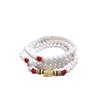 Pulseira de contas com mantra de seis caracteres 108 seguro multi-círculo 6mm ágata granada falsa jade branco bem-estar ao vivo explosões