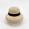 Chapéu de palha de aba larga estilo Hepburn retrô de verão para mulheres, chapéu de sol de praia para proteção solar
