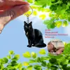 Nuevo Colgante de Gato Negro Acrílico Transfronterizo Plano Adorno para Colgar en el Espejo Retrovisor Interior del Coche Llavero Adorno Colgante Decoración de Coche