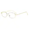 Gafas de Sol Metálicas Europeas y Americanas de Marco Pequeño 2025, Gafas de Sol de Marco Ovalado Retro, Gafas de Sol de Moda con Lentes Oceánicas, Protección UV