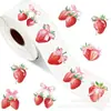 Adesivos de Morango em Forma de Laço para Frutas e Legumes Adesivos de Vedação Adesivos Decorativos Autoadesivos Etiquetas Atacado