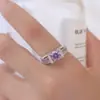 Anillo de Cobre de Diseño Único Creativo Transfronterizo con Incrustación de Circonita Anillo de Moda Europeo y Americano Deseo Directo del Fabricante