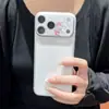 Funda de cerámica linda y elegante con diseño de elefante de dibujos animados para Apple 17P/17PM/18P/18PM con protector de lente integrado de cobertura total de alta definición