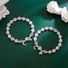 Pulseira Lucky plus rede completa cinza luar opala design nicho pingente simples presente de aniversário para amigas moda