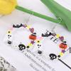 Especial transfronterizo para aretes de la serie de Halloween, terror araña y telaraña, calavera huesos y otros fabricantes de aretes acrílicos