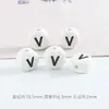 Amazon Xiyin Venda Quente 6x 10mm Contas Cerâmicas com Alfabeto Material para Fazer Pulseira DIY Infantil Conjunto de Contas