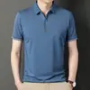 Nova polo masculina de secagem rápida para o verão, camisa social casual masculina de cor sólida com lapela, manga curta, peça única, entrega