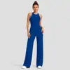 Conjunto de yoga transfronteiriço com costas bonitas e gola halter, roupa esportiva fitness para Pilates, conjunto de treino de corrida de secagem rápida para mulheres