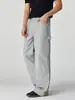 Ropa de Hombre Fengshe / Primavera Tinta Salpicada Lavado Retro Americano Desgastado Gris Sucio Ropa de Trabajo Pantalones Casuales Rectos Sueltos