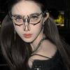 Máscara Metálica Cyberpunk de PP Adorno Nasal de Nicho Femenino Estilo Mecánico Y2K Masculino Máscara Facial de Halloween Cos