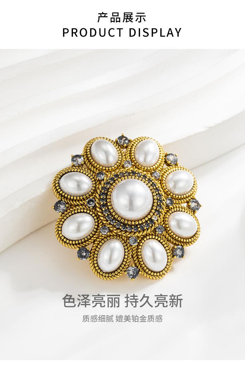 时尚中古风系列优雅胸针小众设计高级感几何形胸花新品