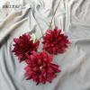Simulación de 3 cabezas de epifilo, arreglo floral para bodas, decoración de caminos, hogar, pared de flores, accesorios de fotografía, flores falsas, comercio exterior, crisantemo al por mayor