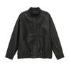 Ropa para Hombre Mtlclothes Simple Cuero PU Nicho Estilo Americano Gama Alta Cremallera Corta Chaqueta de Cuero Biker Moderna