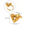Anillo Cruzado Nuevo de Acero Inoxidable Perla de Imitación Multicapa Circonita Chapado en Oro de 18K Flor Anillo Abierto Envío Directo