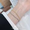 Pulsera de Cadena en Forma de Corazón de Plata Esterlina S925 Joyería Elegante de Nicho de Alta Gama Lujo Ligero Minimalista Adornos de Mano de Amor para Mujeres