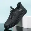 Zapatos Casuales de Cuero para Hombre de Primavera y Otoño Transpirables Antideslizantes Zapatos Deportivos Suela Suave Superficie Suave Versátiles Zapatos de Negocio Zapatos de Malla de Cuero