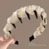 2026 Nova Primavera Verão Top Alto Caveira Faixa de Cabeça Feminina Para Lavar o Rosto Antiderrapante Faixa Especial com Dentes Presilha de Cabelo Acessórios de Cabelo Elástico de Cabelo