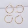 Pendiente Semi-Circular Forma de C 25mm Chapado en Oro de 14K Conservación del Color Materiales DIY Hecho a Mano Productos Semi-Terminados Accesorios para Pendientes Hechos por Uno Mismo Venta al por Mayor