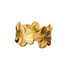 Anillo Abierto de Flor Dorada de Cinco Pétalos para Mujer, Joyería de Anillo de Flor Moderna y Lujosa, Estilo Ajustable de Plata