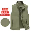Chaleco de Malla Delgado de Secado Rápido para Hombre con Múltiples Bolsillos, Talla Grande 7XL