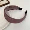 Faixa de Cabeça de Tecido Versátil Coreana com Aba Larga, Textura Simples e Listrada, para Cobrir Cabelos Brancos e Lavar o Rosto, Faixa de Cabeça de Alta Qualidade