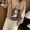 Bolso de Hombro Cruzado Retro de Lunares de Dibujos Animados Transfronterizo Bolso de Axila de Nicho Lindo Bolso de Hombro Único para Chicas Dulces Jóvenes