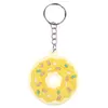 Llavero de Donut de Goma Suave de PVC Decoración de Mochila de Dibujos Animados Estilo Ins Amazon Aliexpress Transfronterizo