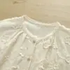 Camisa Versátil Casual Suelta de Algodón Artística y Fresca de Manga Larga para Primavera y Otoño 2026, Top Base Bordado, Chaqueta