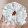 Scrunchie oversized estilo coreano para mulheres, scrunchie de alta qualidade para rabo de cavalo, acessório de cabelo de renda estilo faculdade, adorno de cabelo estilo casual