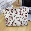 Bolsa de cosméticos de pana vintage un lote de jacquard floral de viaje portátil de mano bolsa de almacenamiento bolsa de lavado