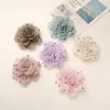 Francés Delicado y Romántico Lunares Plisado Organza Rosa DIY Accesorios para el Cabello Hechos a Mano Zapatos Bolsos Accesorios de Ropa Accesorios