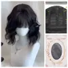 Peruca Feminina Completa Faixa de Cabelo Cabelo Artificial Nova Celebridade da Internet Rolo de Ovo Coreano Invisível Sem Marcas Diária Completa Cabelo Curto Faixa de Cabelo