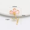 Pulsera con colgante de oro de 14 quilates con forma de rosa y hoja de ginkgo francesa, accesorios para hacer tú mismo.
