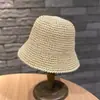 Estilo Japonês Simples Palha Balde Chapéu Verão Respirável Guarda-sol Chapéu de Palha À Beira-Mar Feriado Dobrável Protetor Solar Pescador Chapéu