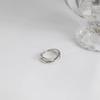 Anillo de Dedo Índice de Cruz Simple de Zirconia para Mujer Ins Moderno Celebridad de Internet a la Moda Personalizado Ajustable Micro-incrustado Oro Rosa